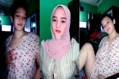 Cewek berhijab colmek sendiri sambil nahan desahan